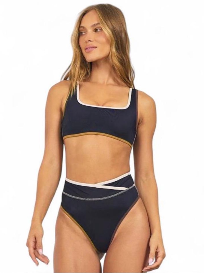 Noserider Surf Bikini Top In Sage Green